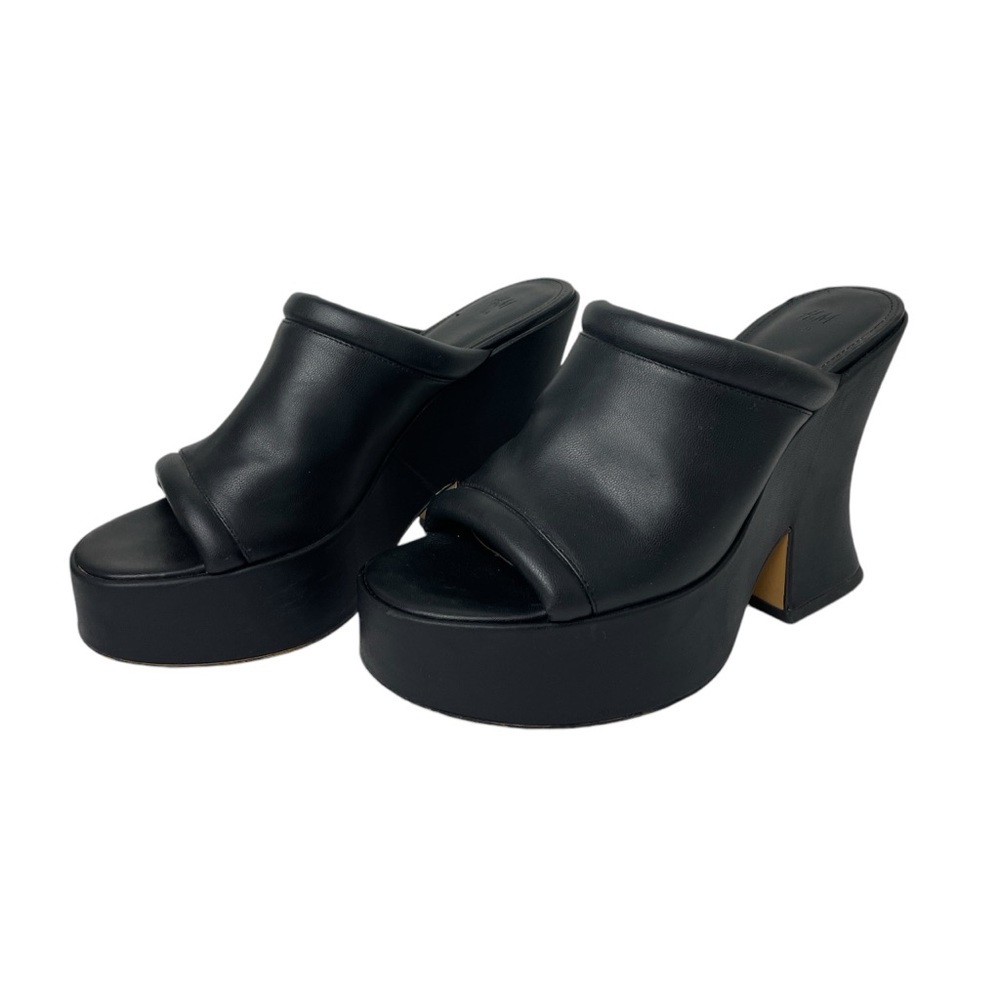 Funky Black Platform Mules sz. 39